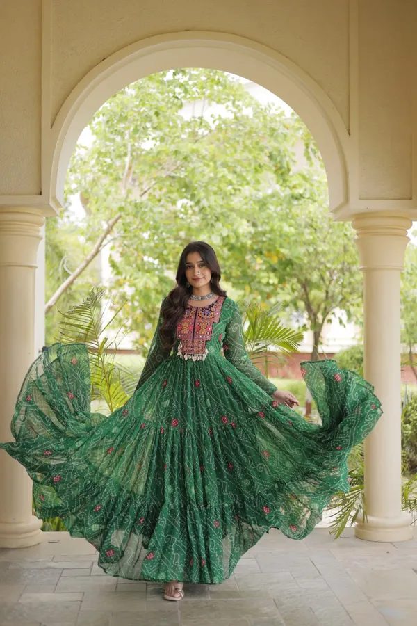 Green_Georgette_Printed_Anarkali_Dress_For_Women