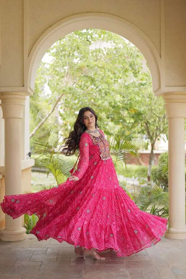 Pink_Georgette_Printed_Anarkali_Dress_For_Women