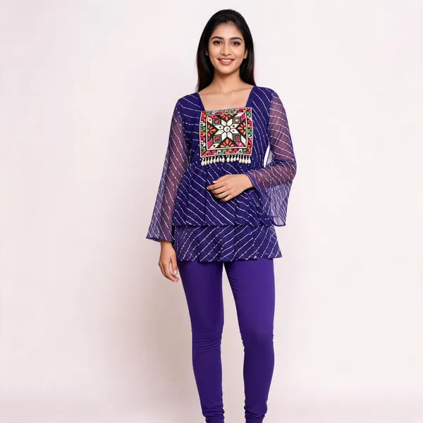 Purple_Georgette_Embroidered_Kurti_For_Women
