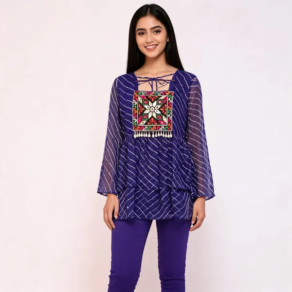 Purple_Georgette_Embroidered_Kurti_For_Women