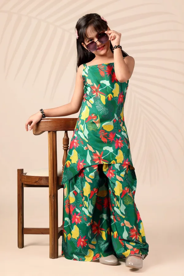 Green_Crepe_Silk_Printed_Ethnic_Wear_Set_For_Girl