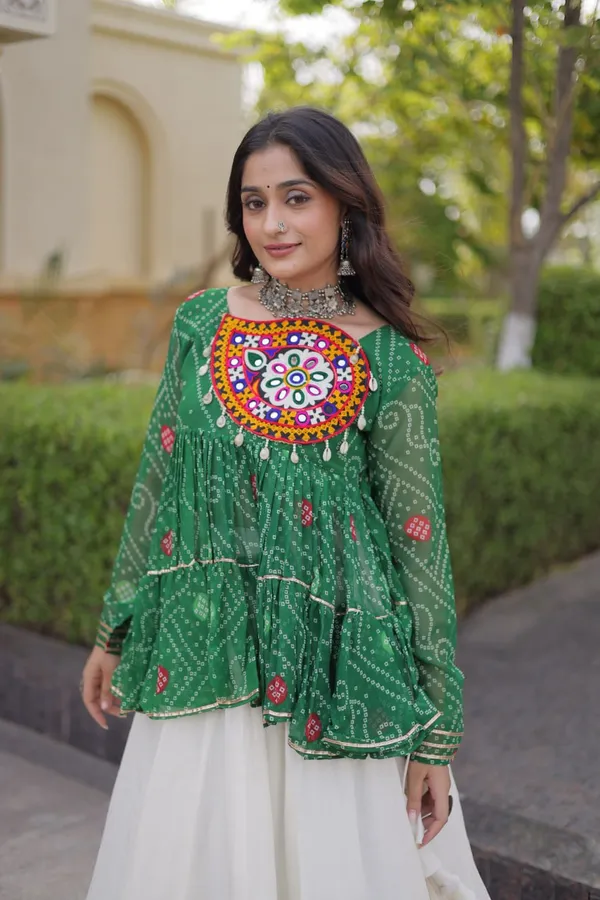 Green_Georgette_Printed_Anarkali_Lehenga_Set_For_Women