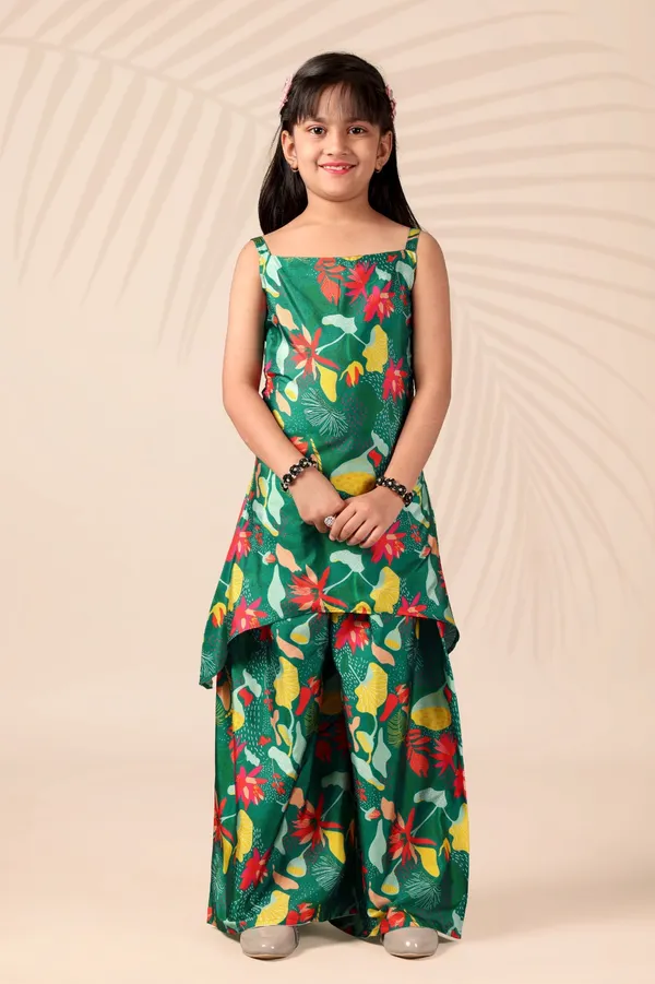 Green_Crepe_Silk_Printed_Ethnic_Wear_Set_For_Girl
