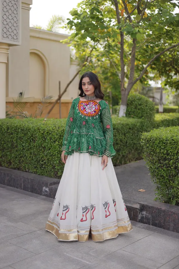 Green_Georgette_Printed_Anarkali_Lehenga_Set_For_Women