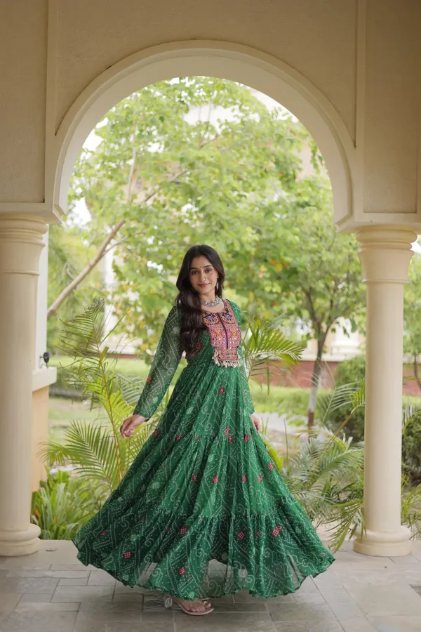 Green_Georgette_Printed_Anarkali_Dress_For_Women