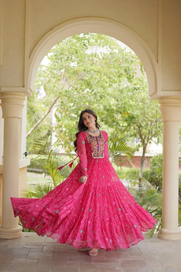 Pink_Georgette_Printed_Anarkali_Dress_For_Women