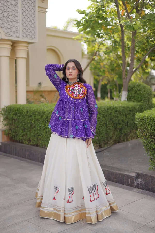 Purple_Printed_Peplum_Lehenga_Set_for_Women