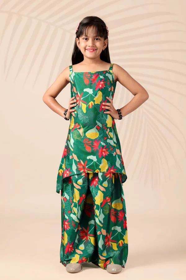 Green_Crepe_Silk_Printed_Ethnic_Wear_Set_For_Girl