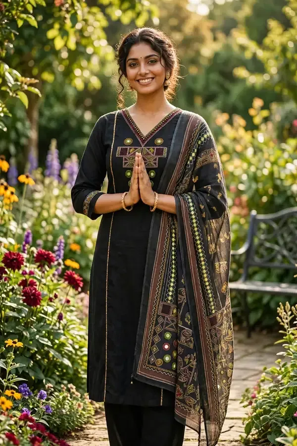 Black_Cotton_Straight_Fit_Salwar_Suit_For_Women