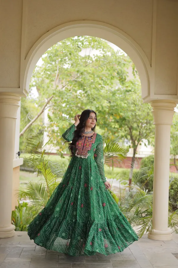 Green_Georgette_Printed_Anarkali_Dress_For_Women