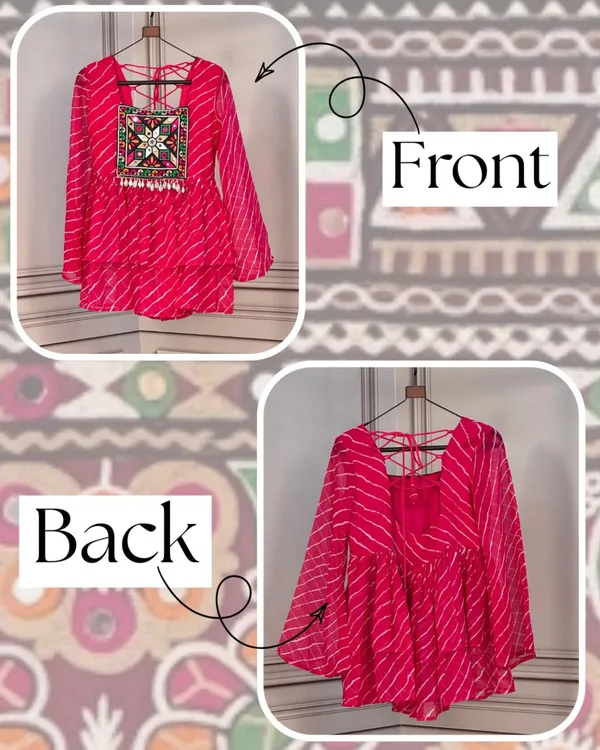 Pink_Georgette_Printed_Flared_Kurta_For_Women