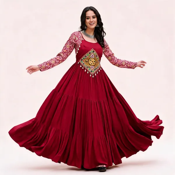 Maroon_Rayon_Flared_Anarkali_Gown_For_Women