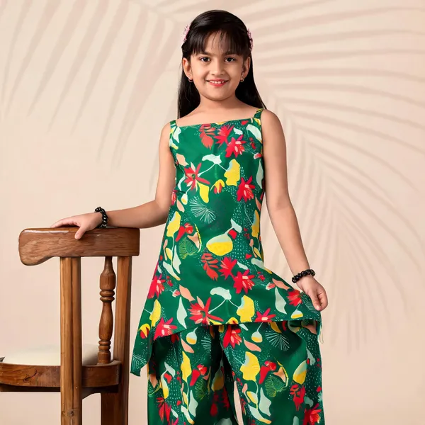 Green_Crepe_Silk_Printed_Ethnic_Wear_Set_For_Girl