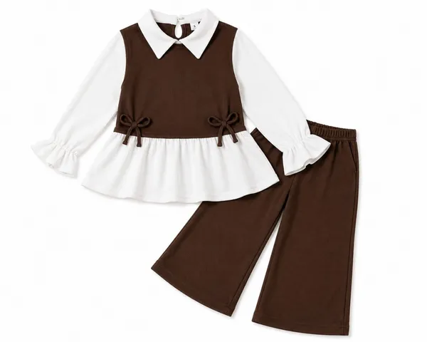 Brown_Girls_Layered_Top_And_Wide_Leg_Pants_Set