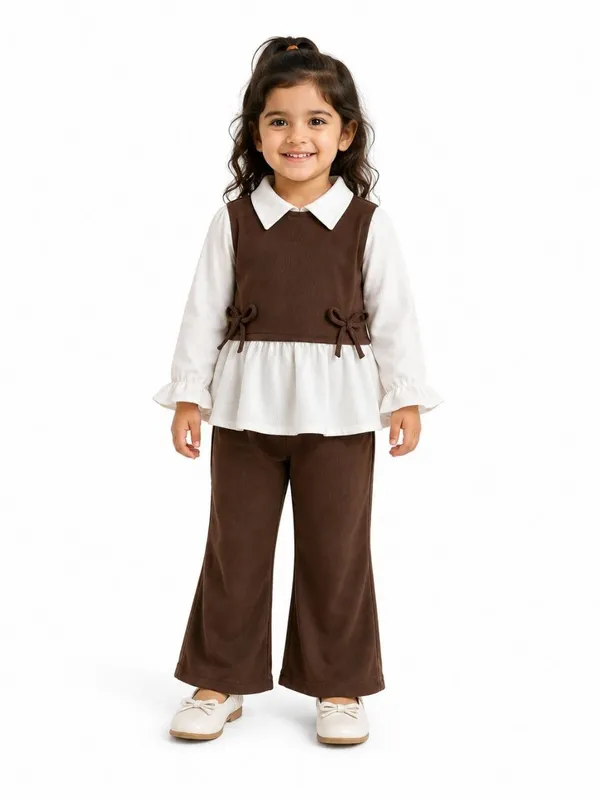 Brown_Girls_Layered_Top_And_Wide_Leg_Pants_Set