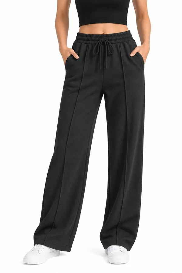 Black_Satin_Wide_Leg_Pants_For_Women