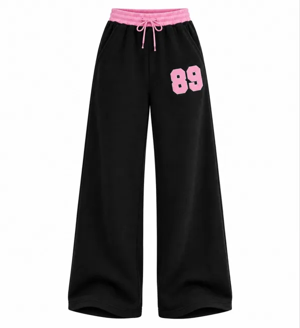 Black_Wide_Leg_Track_Pants_For_Women