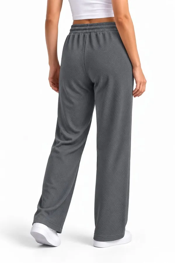 Grey_Wide_Leg_Casual_Pants_For_Women