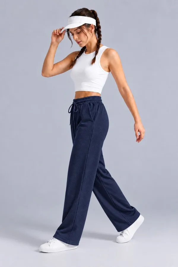 Navy_Wide_Leg_Track_Pants_For_Women