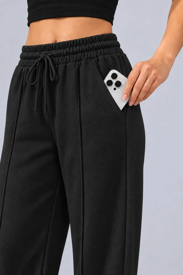 Black_Satin_Wide_Leg_Pants_For_Women