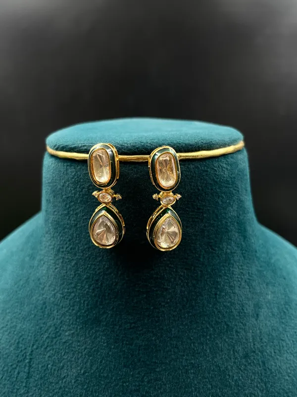 Gold_Tone_Faceted_Stone_Necklace_Set_For_Women