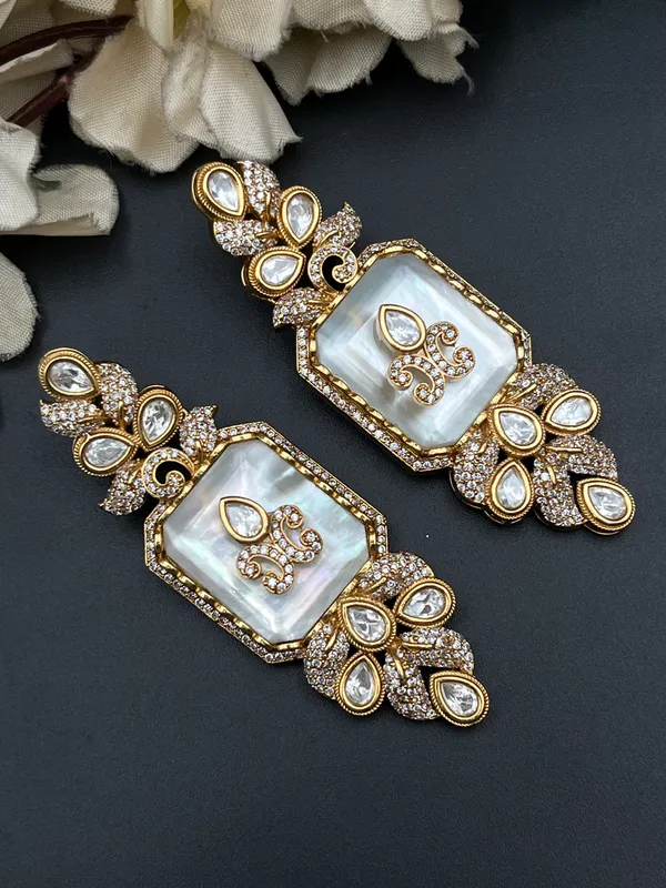 Gold_Tone_Iridescent_Stone_Paisley_Drop_Earrings_For_Women
