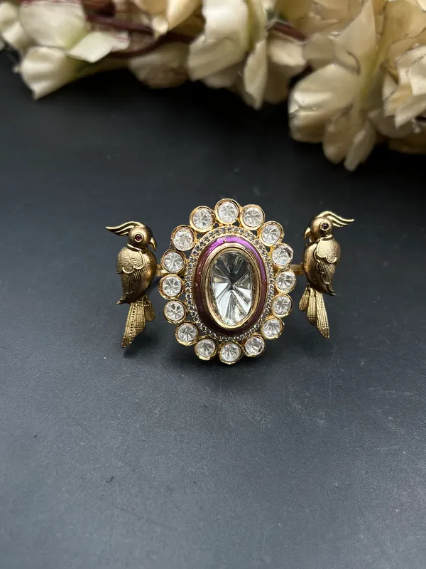 Gold_Pink_Crystal_Bird_Motif_Brooch_For_Women