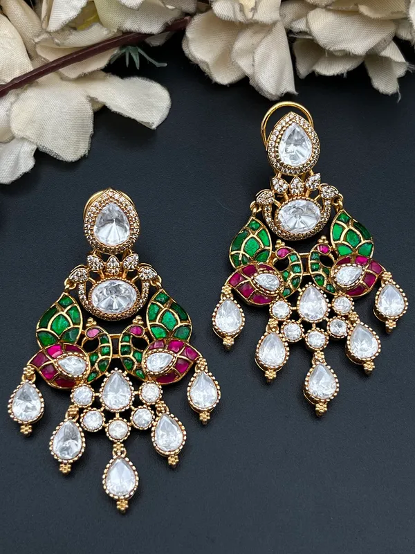 Gold_Tone_Meenakari_Kundan_Chandelier_Earrings_For_Women