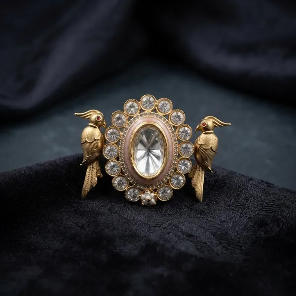 Gold_Pink_Crystal_Bird_Motif_Brooch_For_Women