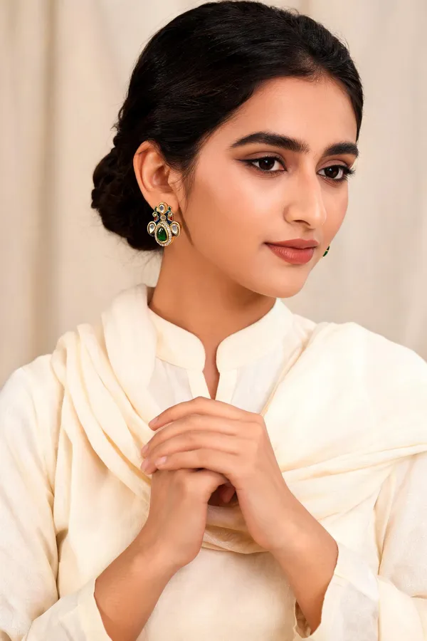 Multicolor_Gold-Tone_Peacock_Stone_Stud_Earrings_For_Women