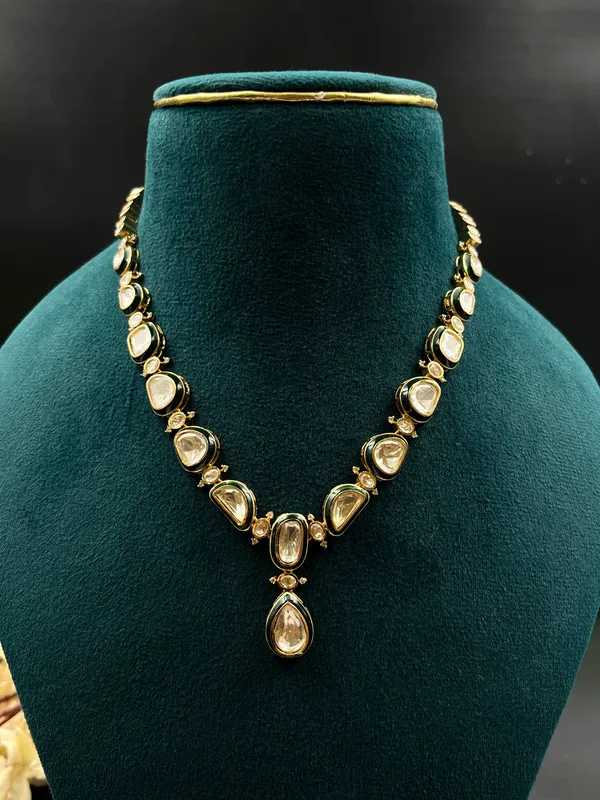 Gold_Tone_Faceted_Stone_Necklace_Set_For_Women