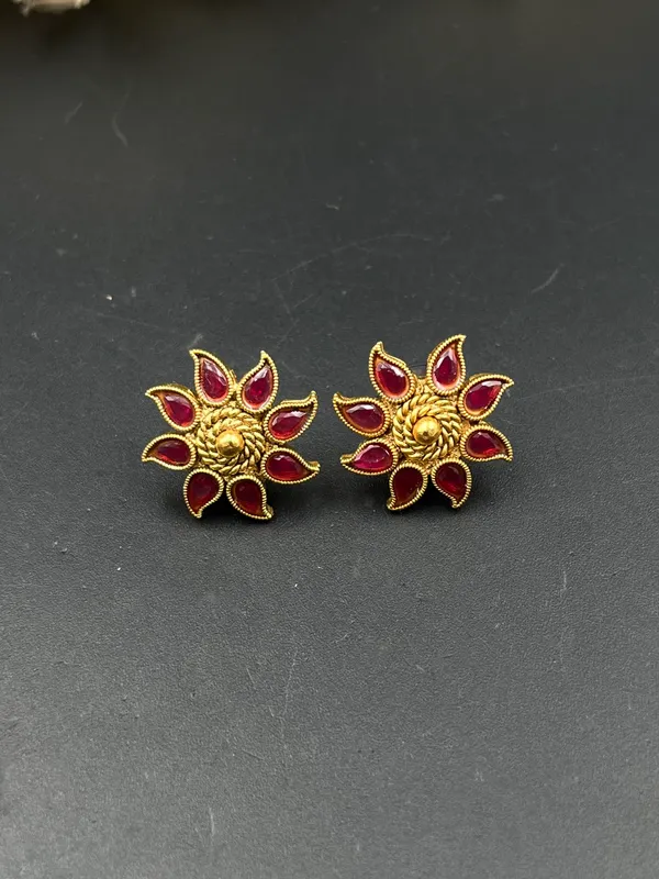 Gold_Red_Ruby_Stone_Necklace_And_Earring_Set_For_Women
