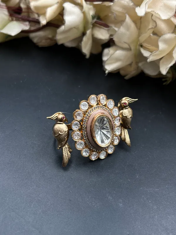 Gold_Pink_Crystal_Bird_Motif_Brooch_For_Women