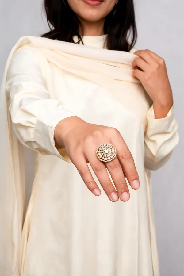 Gold-Tone_Floral_Stone_Embellished_Statement_Ring_For_Women