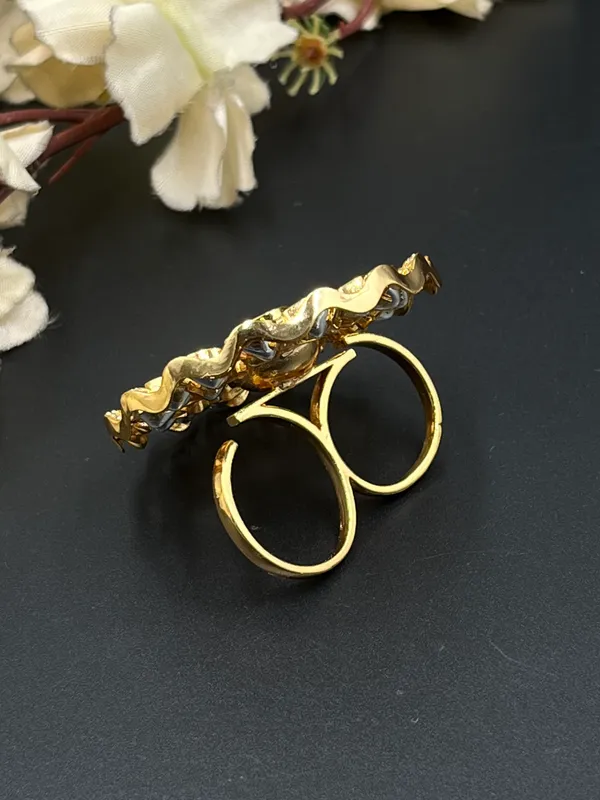 Gold-Tone_Floral_Stone_Embellished_Statement_Ring_For_Women