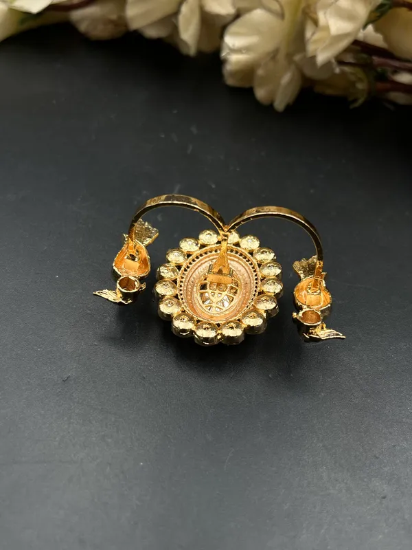 Gold_Pink_Crystal_Bird_Motif_Brooch_For_Women
