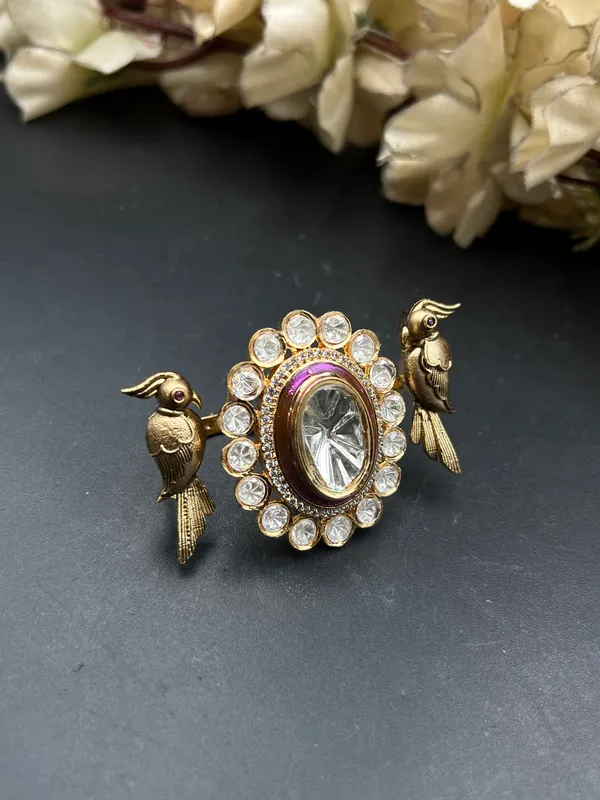 Gold_Pink_Crystal_Bird_Motif_Brooch_For_Women