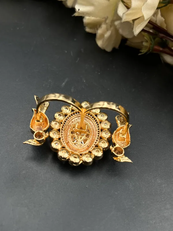 Multicolor_Gold_Tone_Blue_Stone_Bird_Motif_Brooch_For_Women