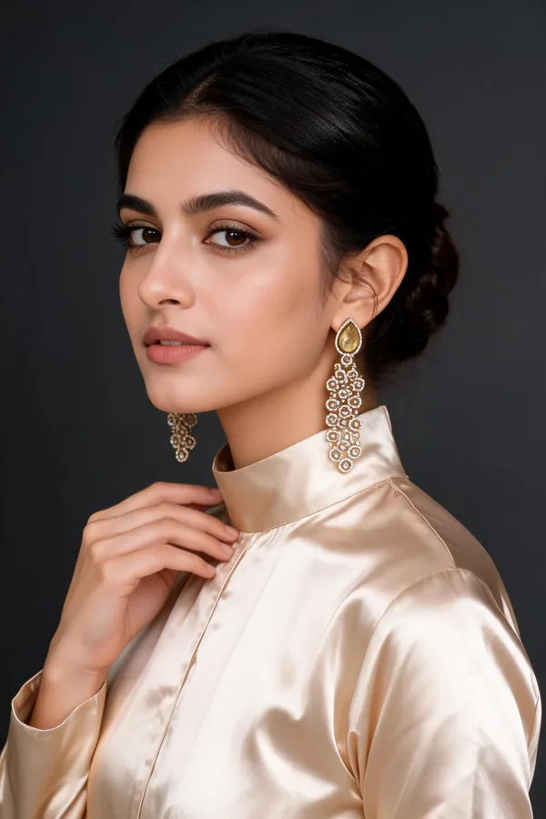 Gold_Yellow_Stone_Circular_Drop_Earrings_For_Women