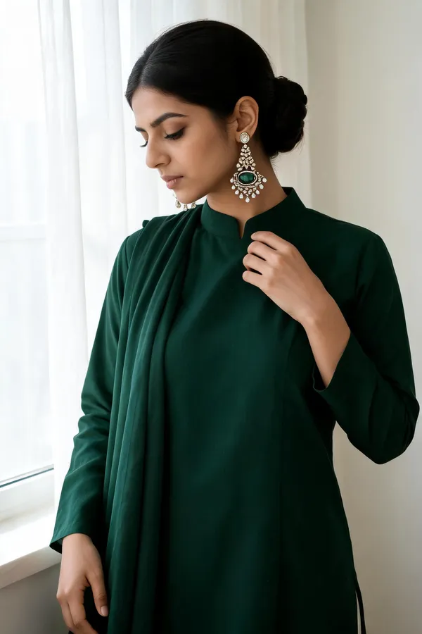 Gold_Green_Stone_Floral_Chandelier_Drop_Earrings_For_Women