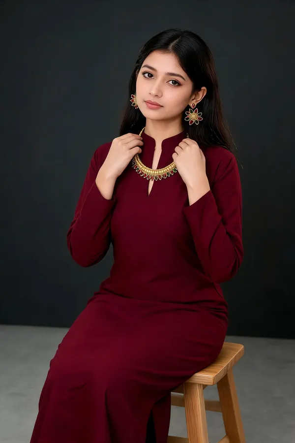 Gold_Multicolor_Teardrop_Necklace_Set_For_Women