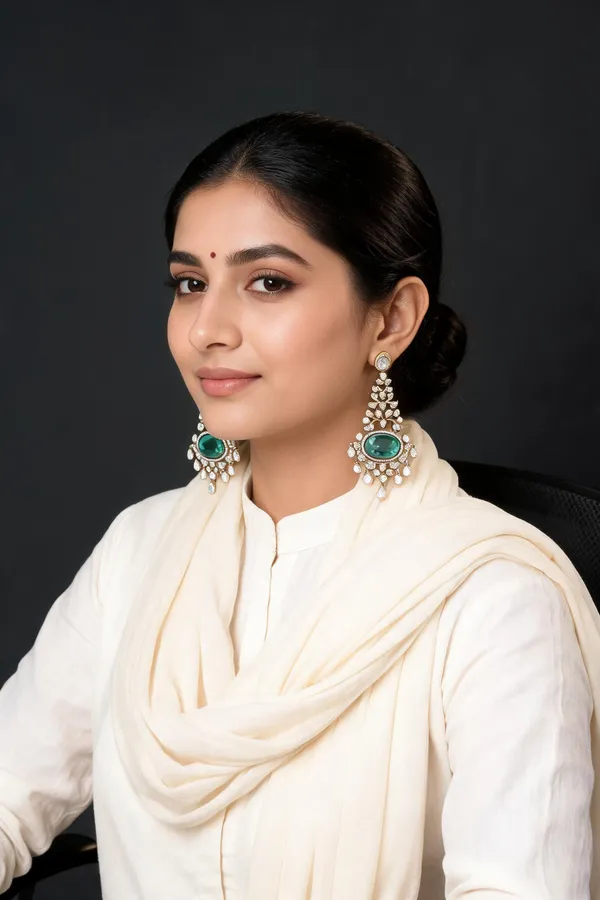 Gold_Green_White_Stone_Chandelier_Drop_Earrings_For_Women