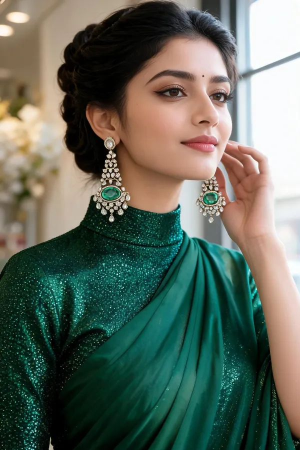 Gold_Green_White_Stone_Chandelier_Drop_Earrings_For_Women