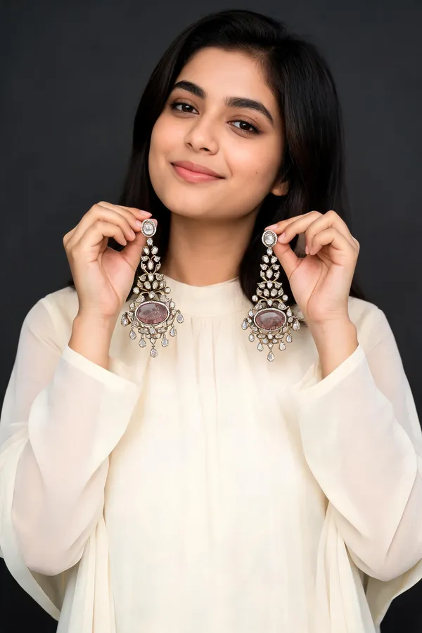 Gold_Stone_Studded_Floral_Chandelier_Drop_Earrings_For_Women
