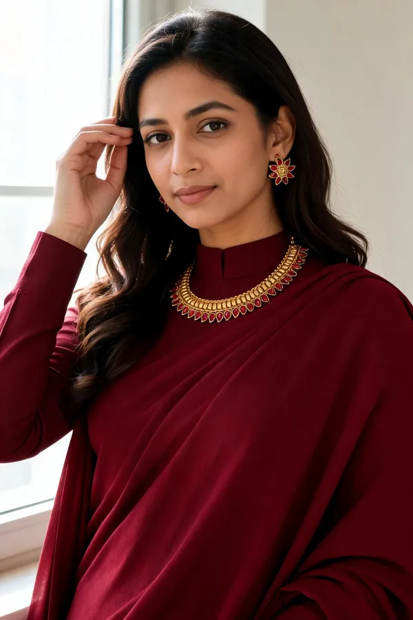 Gold_Red_Ruby_Stone_Necklace_And_Earring_Set_For_Women