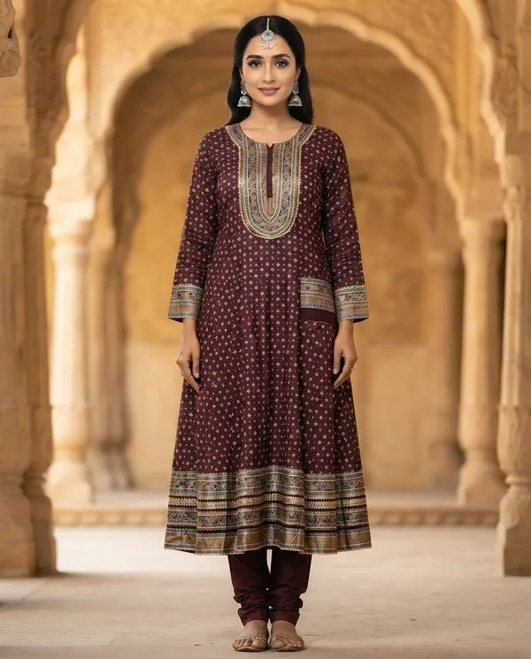 Dark_Maroon_Rayon_Anarkali_Frock_Suit_For_Women