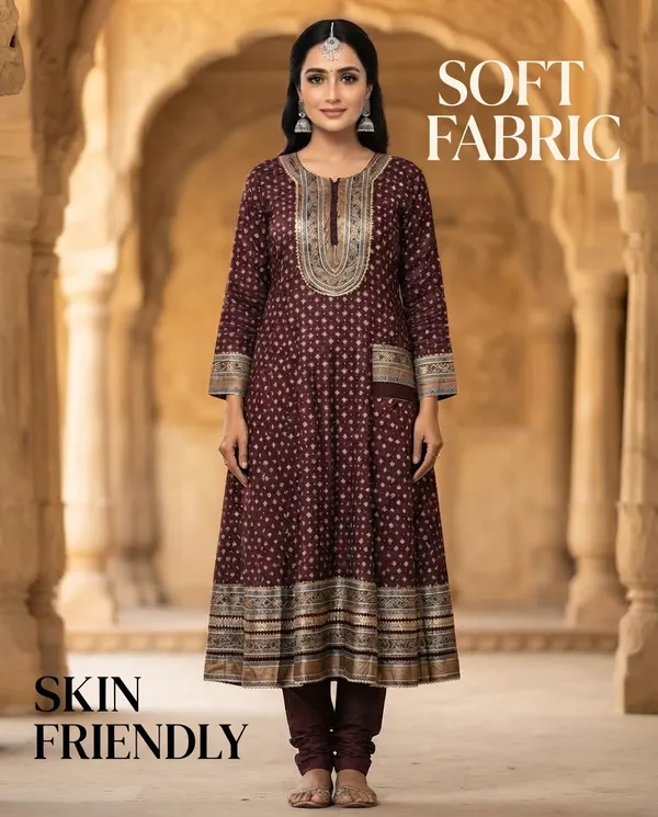 Dark_Maroon_Rayon_Anarkali_Frock_Suit_For_Women