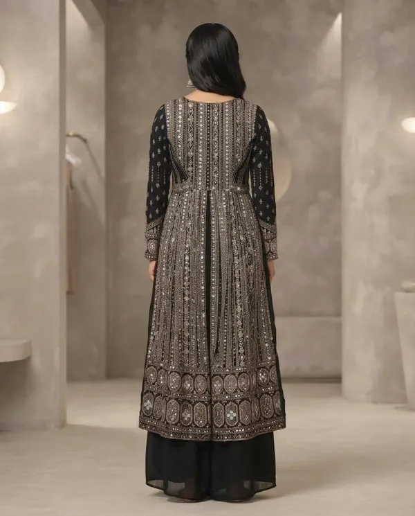 Black_Rayon_Anarkali_Suit_Set_For_Women