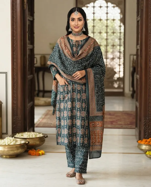 Blue_Cotton_Cotton_Suit_For_Women