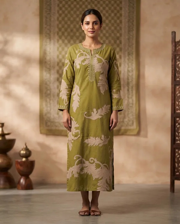 Green_Cotton_3-Piece_Suit_Set_For_Women